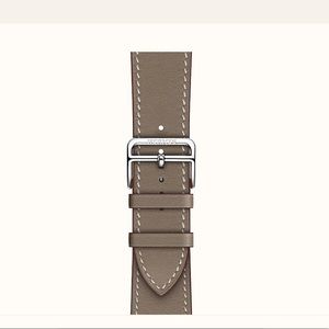 Hermes Single Tour 44mm Apple Watch Band - Étoupe